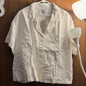 a new day Cream Button-Up Blouse